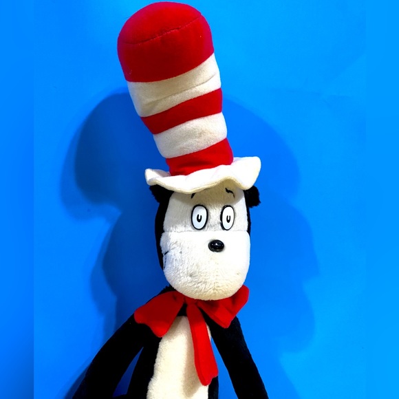 DR SEUSS CAT IN THE HAT VTG 2003 BENDABLE UNIVERSAL STUDIOS LARGE PLUSH 21” - Picture 5 of 12